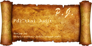 Pátkai Judit névjegykártya