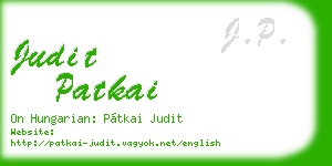judit patkai business card