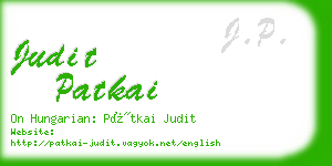 judit patkai business card